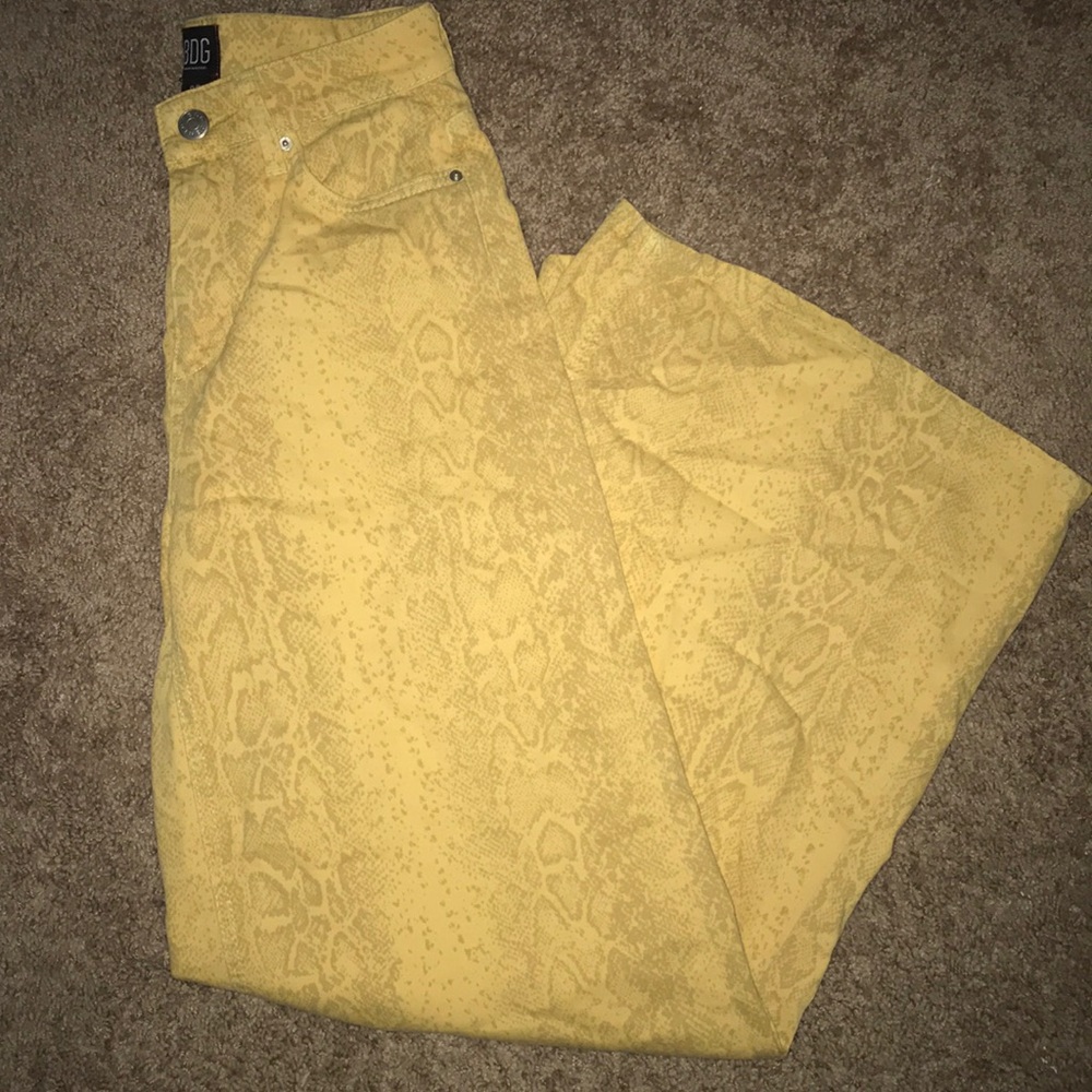 BDG snakeskin wide leg pants